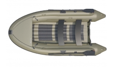 Надувная лодка Badger ARL420 с штормовым бортов (Олива)