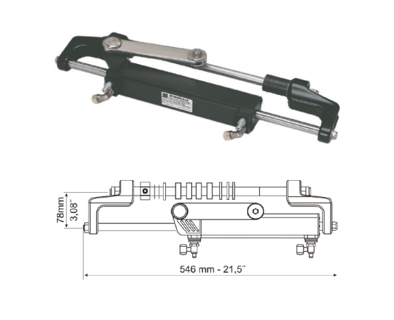 Гидроцилиндр  ULTRAFLEX 94 куб.см мод.3 UC94-OBF/3