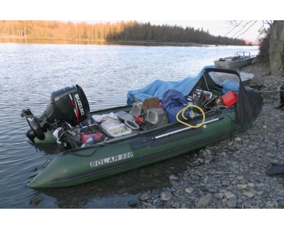 Надувная лодка Solar (Солар)-500 Jet tunnel Зеленый