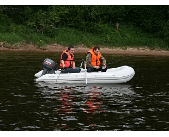 Надувная лодка Мнев J.Silver J.S 300E (светло-серый)