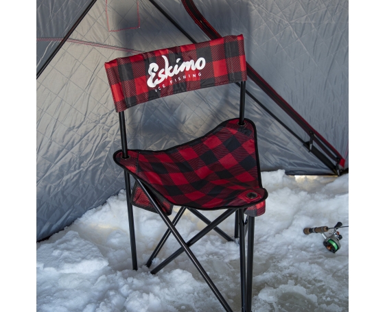 Кресло для зимней рыбалки Eskimo Plaid, XL Folding ice stool клетчатое