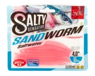 Черви съедобные искусственные LJ Salty Sensation SANDWORM 4.0in (10.16)/F05 15шт.