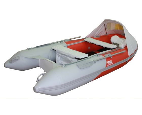 Надувная лодка Стрелка Риб 360, цвет серо-черный