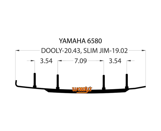 Коньки WOODYS Dooly для лыж Yamaha (DY4-6580)