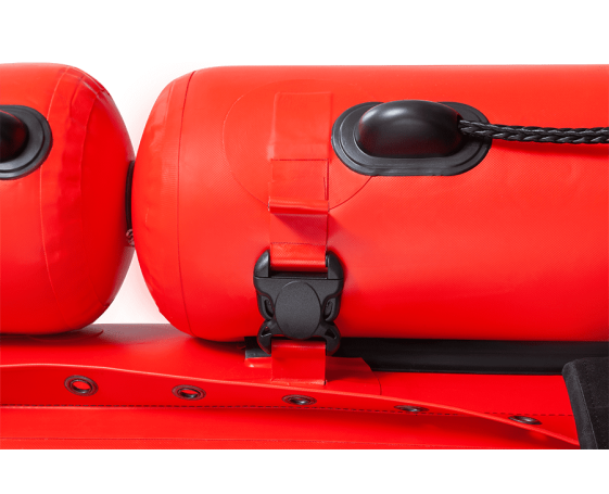 Надувная лодка Фрегат 430 FM Lux с откидным фальшбортом (лп, красная)