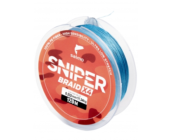 Леска плетёная Salmo Sniper BRAID Blue 120/023 арт.4925-020