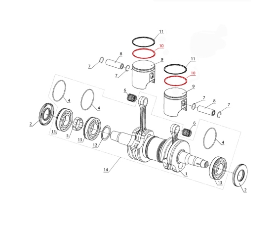 Кольцо поршневое Русская Механика РМЗ-500/250 (Нижнее) RM-087228