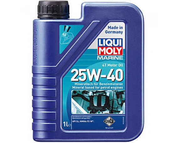 Минеральное моторное масло LIQUI MOLY Marine 4T Motor Oil 25W-40 1L 25026