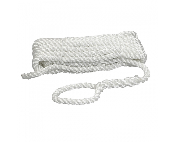 Трёхпрядный трос швартовый Santong Rope 12мм*10м белый STMLW02 Santong Rope