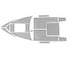 Комплект палубного покрытия Marine Rocket для Феникс 560, тик серый, черная полоса, с обкладкой