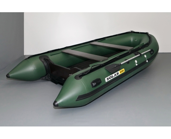 Надувная лодка Solar (Солар)-420 Jet tunnel Зеленый