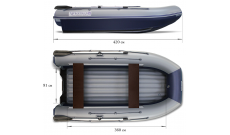 Надувная лодка ФЛАГМАН DK 420J двухкорпусная