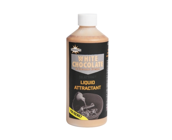 Аттрактант DYNAMITE BAITS Liquid Attractant White Chocolate & Coconut 500мл.