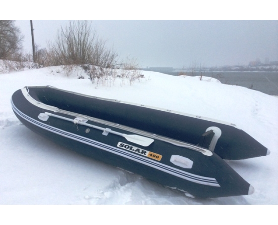 Надувная лодка Солар 450 ПК Jet синий тоннель