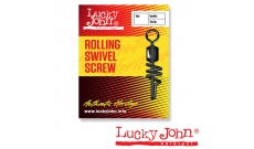 Вертлюги c застежкой Lucky John ROLLING AND SCREW K001/0 5шт. арт.LJ5052-K010