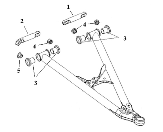 Комплект втулок для нижних рычагов (SM-08183, SM-08184) Polaris SM-08279 SPI