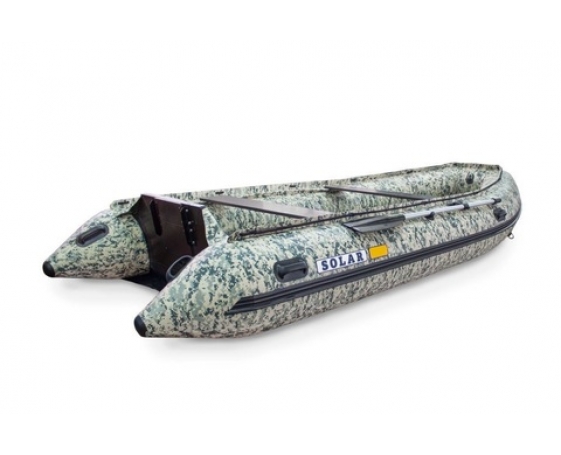 Надувная лодка Solar (Солар) 430 Super Jet tunnel с фальшбортом, Пиксель