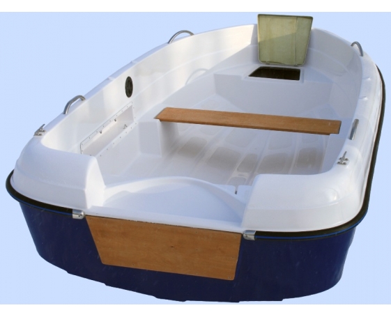 Корпусная лодка Виза-Яхт ВИЗА Легант-400S Белый-Бирюзовый цвет