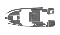 Комплект палубного покрытия для Hammertone 25 HT, тик серый, с обкладкой, Marine Rocket
