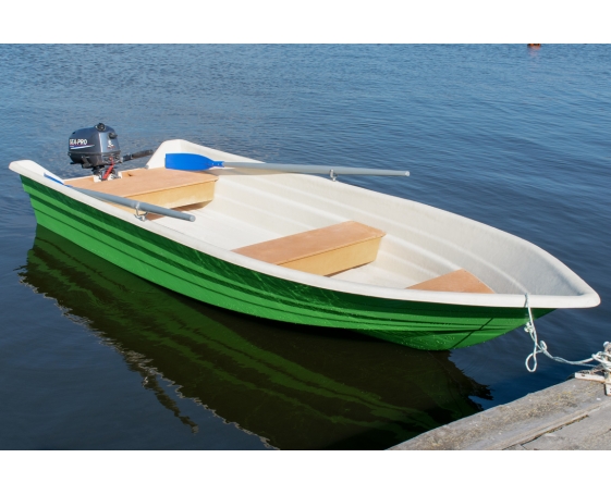 Корпусная лодка Виза-Яхт ВИЗА Легант-425 (стандарт) Белый-Бирюзовый цвет - фото 3
