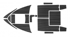 Купить Нет данных Комплект палубного покрытия Marine Rocket для Феникс 560, тик черный, белая полоса у официального дилера со скидкой