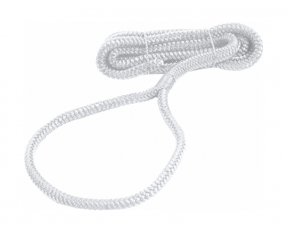 Веревка из сверхпрочного полиэфира с огонами для крепления кранца, d12 мм, L2,5 м, белый
