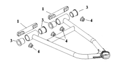 Комплект втулок для верхних рычагов SPI (SM-08175, SM-08176) Polaris SM-08276