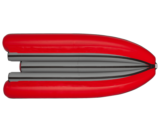 Надувная лодка Фрегат 430 FM Lux с откидным фальшбортом (лп, красная)