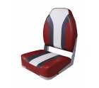 Сиденье мягкое складное Newstarmarine High Back Rainbow Boat Seat, красно-белое