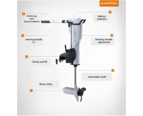 Электрический лодочный мотор Haswing COMAX 55lbs