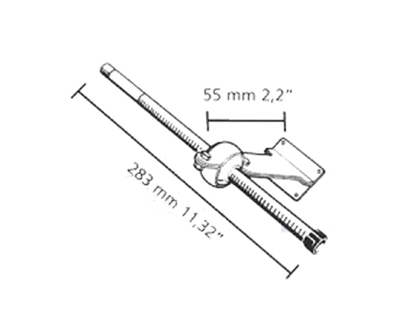 Опора транцевая  ULTRAFLEX РТ 283x55 S.62