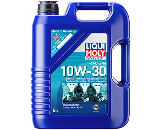Синтетическое-HC моторное масло LIQUI MOLY  Marine 4T Motor Oil 10W-30 5L 25023 - фото 1