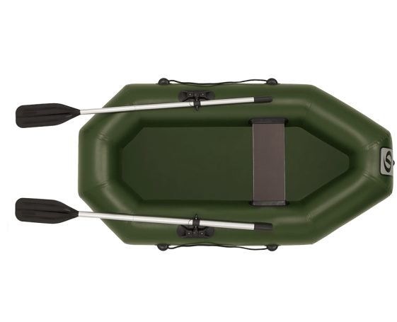 Надувная лодка Фрегат М1 (с вёслами, зеленая)