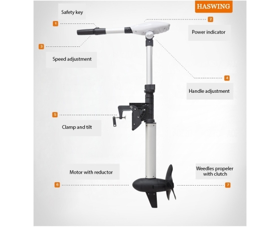 Электрический лодочный мотор Haswing PROTRUAR 1.0 (1 л.с.)