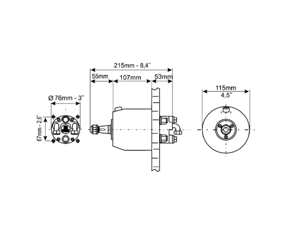 Помпа рулевая гидравлическая ULTRAFLEX 28 куб.см UP28F