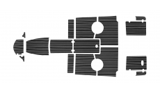 Комплект палубного покрытия Marine Rocket для Феникс 510BR, тик черный, белая полоса