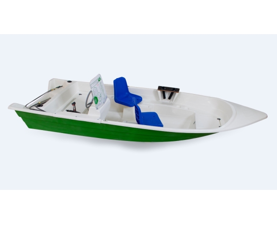 Корпусная лодка Виза-Яхт ВИЗА Легант-427 с консолью (стандарт/нерж/с рундуками) Белый цвет
