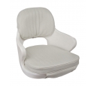 Кресло YACHTSMAN мягкое, съемные подушки, материал белый винил