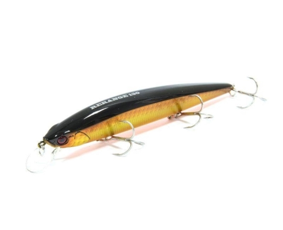 Воблер JACKALL Rerange 130 SP цвет double clutch gold & black