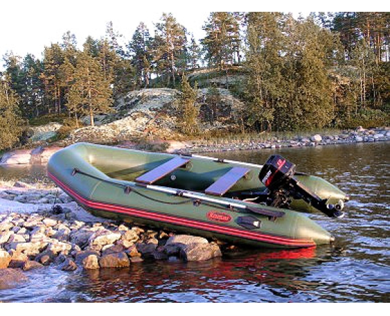 Надувная лодка Мнев Botsman BSN-280E (олив./серый)