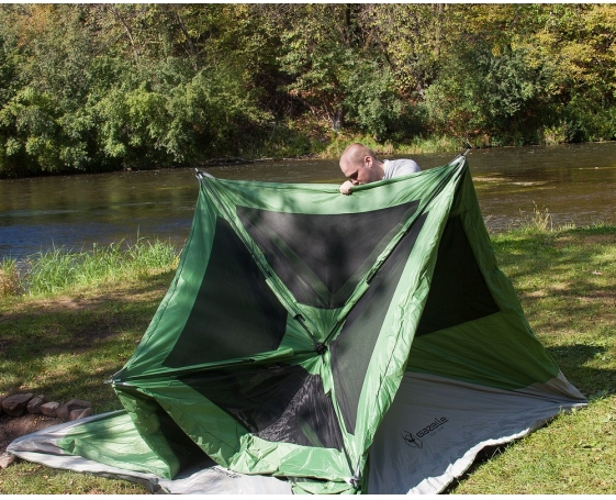 Летняя палатка куб GAZELLE T4 MAN HUB TENT green (30400)