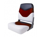 Сиденье мягкое складное Newstarmarine Premium High Back Boat Seat, бело-красное 75128WRC