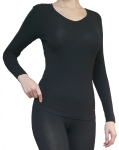 Женская кофта с вырезом W8544-010 Black (S)