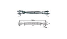 Талреп со стопорн.болт CIM М12 270-385 мм 3110-0112
