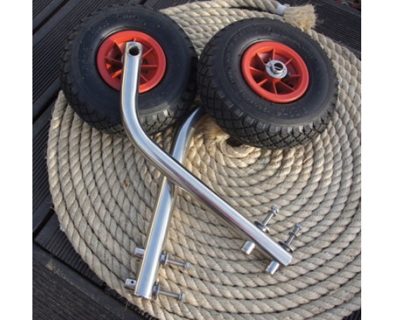 Транцевые шасси Колесец Эконом съёмные (укороченные) для лодок с жестким дном длиной до 3.50м  811