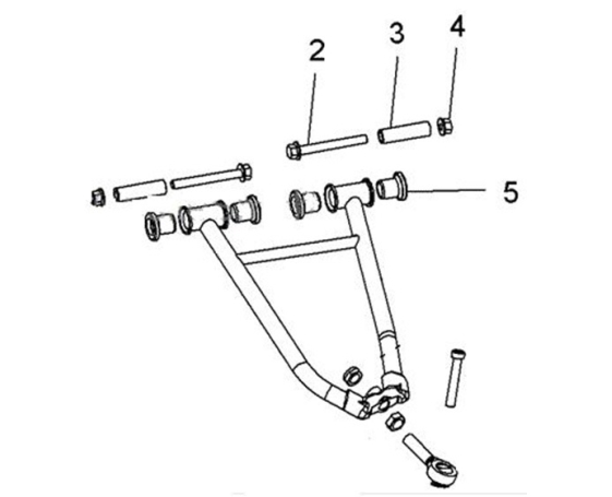 Комплект втулок для верхних рычагов (SM-08213, SM-08214) Polaris SM-08274 SPI