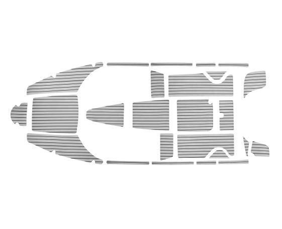 Комплект палубного покрытия Marine Rocket для Феникс 600HT, тик серый, черная полоса