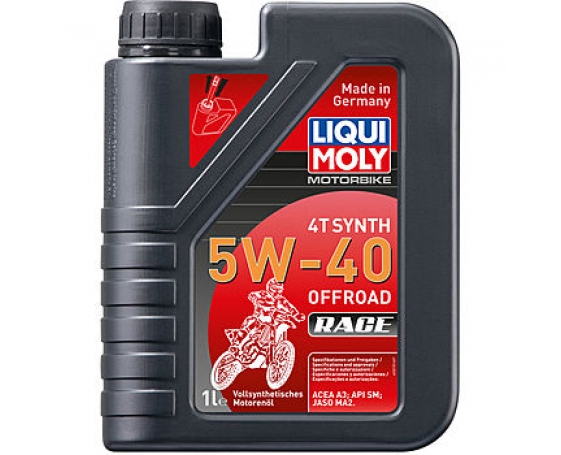 Синтетическое моторное масло LIQUI MOLY Motorbike 4T Synth 5W-40 Offroad Race 1L 3018