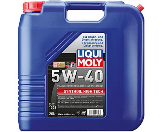 Синтетическое моторное масло LIQUI MOLY Synthoil High Tech 5W-40 20L 1308