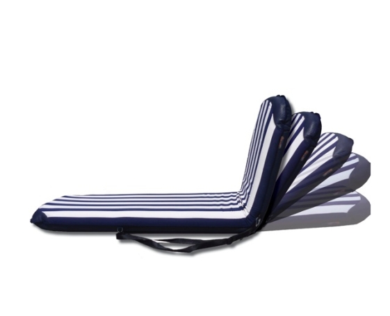 Сиденье ComfortSeat MarineClassic (Large) регулируемая спинка и низ 145x48x8см, 4,5кг, Сине-белая по